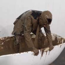 WamtasticUK: James Leather-Look Suit in Sloppy Mud Bath