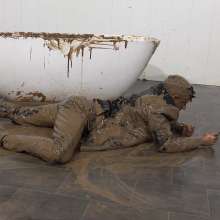 WamtasticUK: James Leather-Look Suit in Sloppy Mud Bath