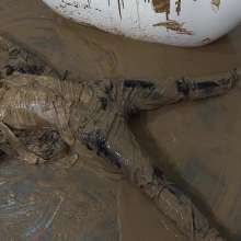 WamtasticUK: James Leather-Look Suit in Sloppy Mud Bath