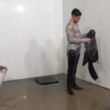WamtasticUK: James Leather-Look Suit in Sloppy Mud Bath