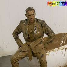 WamtasticUK: James Leather-Look Suit in Sloppy Mud Bath