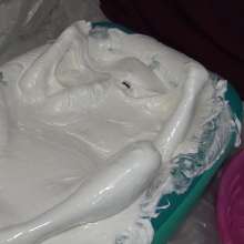 Jayce: One kitty Falls in, ONe kitty taunts-gunged-both stuck in Fluff!