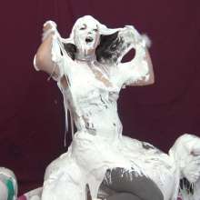 Jayce: One kitty Falls in, ONe kitty taunts-gunged-both stuck in Fluff!