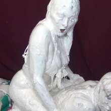 Jayce: One kitty Falls in, ONe kitty taunts-gunged-both stuck in Fluff!