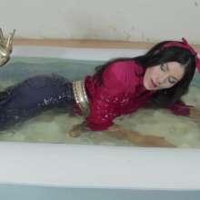 lovingmessy4you: Loly Wetting in the Mini Pool