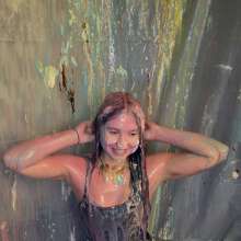 FunFilled Photography: Mallory's Pie and Slime Trivia Challenge in a Dress!