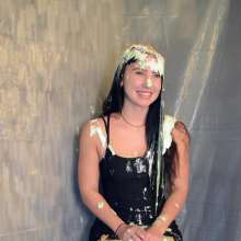 FunFilled Photography: Mallory's Pie and Slime Trivia Challenge in a Dress!