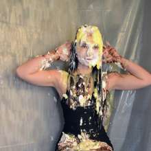 FunFilled Photography: Mallory's Pie and Slime Trivia Challenge in a Dress!