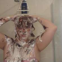Darkabyss445: Messy Chocolate Cream Pies in the Shower