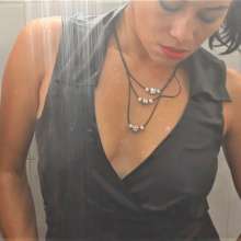 MadelineOasis: Clara's Striped Skirt and Satin Top Shower Sex Scene