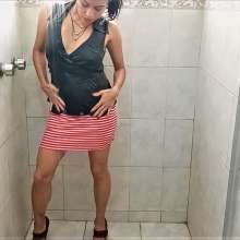 MadelineOasis: Clara's Striped Skirt and Satin Top Shower Sex Scene