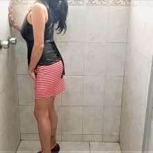 MadelineOasis: Clara's Striped Skirt and Satin Top Shower Sex Scene