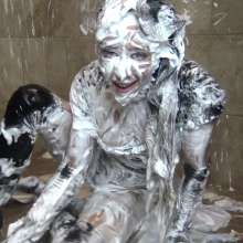 Jayce: PVC Maid+boots, Gloves+ Foam Covered, Soaped+Fucked Hard!