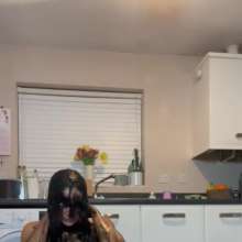 WAMfuns Messy Forfeits: Queen Peach Black Gunge In Swimsuit