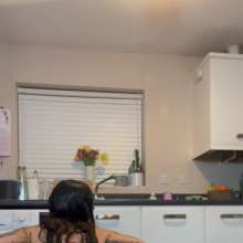 WAMfuns Messy Forfeits: Queen Peach Black Gunge In Swimsuit