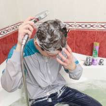 Wet Live Team: Ruslan Was Washing His Hair | Asmr Sounds of Water!