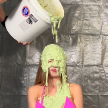 Slimed Models: New Model Anna Gets Slimed for the First Time