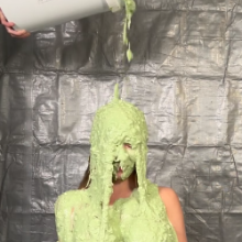Slimed Models: New Model Anna Gets Slimed for the First Time