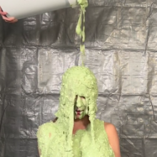 Slimed Models: New Model Anna Gets Slimed for the First Time