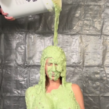 Slimed Models: New Model Anna Gets Slimed for the First Time