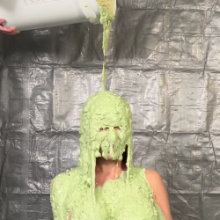Slimed Models: New Model Anna Gets Slimed for the First Time