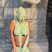 Slimed Models: Vanessa Gets Green Fish Slimed