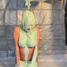 Slimed Models: Vanessa Gets Green Fish Slimed