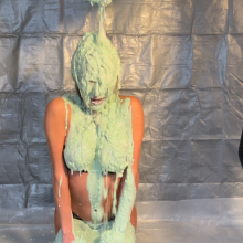 Slimed Models: Vanessa Gets Green Fish Slimed