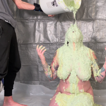 Slimed Models: We Scooped Up All The Slop on the Floor, and Slimed Kazzy With It!