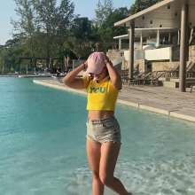 WetPlace: Stunning Anny Enjoying In The Pool Near The Beach