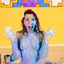 messyhot: Trinity May Becomes a Messy Pie Mummy
