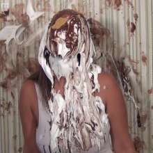 Anglefan: Jen Capone loves getting pied by a nude guy!