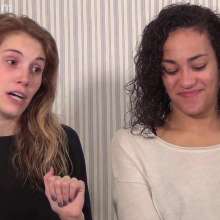Anglefan: Ava and Arielle can't escape the pies!