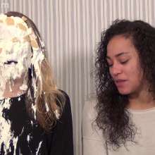 Anglefan: Ava and Arielle can't escape the pies!