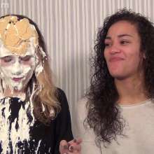 Anglefan: Ava and Arielle can't escape the pies!