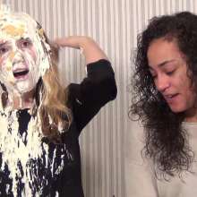 Anglefan: Ava and Arielle can't escape the pies!
