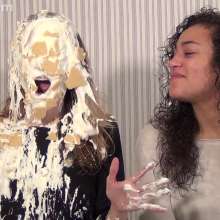 Anglefan: Ava and Arielle can't escape the pies!