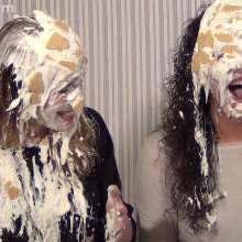 Anglefan: Ava and Arielle can't escape the pies!