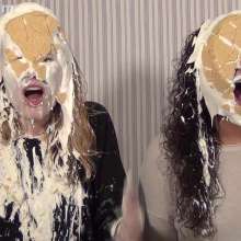 Anglefan: Ava and Arielle can't escape the pies!