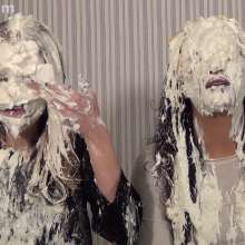 Anglefan: Ava and Arielle can't escape the pies!