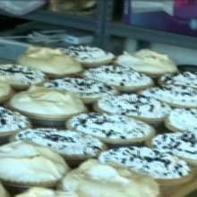 XXXMESS: Woman gets pies in her face in a garage