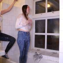 eileenvogel: W401 Eileen and Leila in see-through white tops