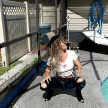 Tight and Wet Clothes: A Soaking Wearing Skinny Jeans and White Shirt