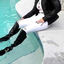 Tight and Wet Clothes: A White Jeans Swim