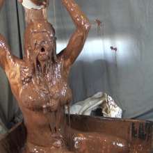Jayce: Catsuit + Boots Filling-fluffy Gunge+insert Vibrator 2 Nude!