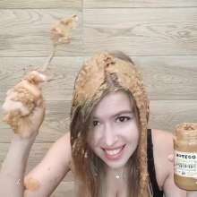 Mia_Mur: Crazy WAM with Crunchy Peanut Butter on My Hair and Face!