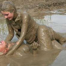 Lara_eurowam: Judith Is Back to the Mud Pit with Her Bestie to Have Fun