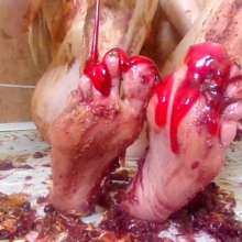 Big_Tits_Gunge: Lauren Topless In Her Sticky and Sweet Foot Fetish Video
