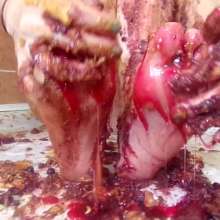 Big_Tits_Gunge: Lauren Topless In Her Sticky and Sweet Foot Fetish Video