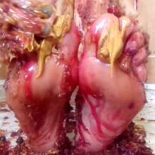 Big_Tits_Gunge: Lauren Topless In Her Sticky and Sweet Foot Fetish Video